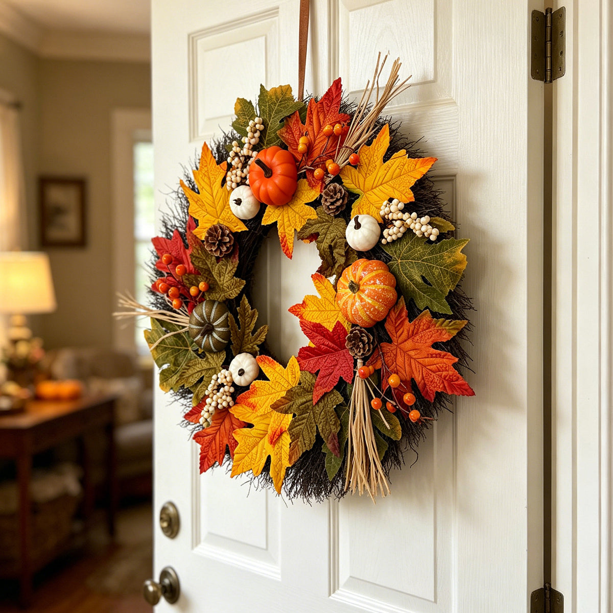 Maple Leaf & Pumpkin Harvest Wreath Collection