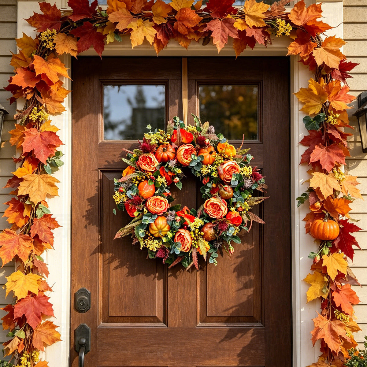 Peony & Pumpkin Harvest Wreath Collection