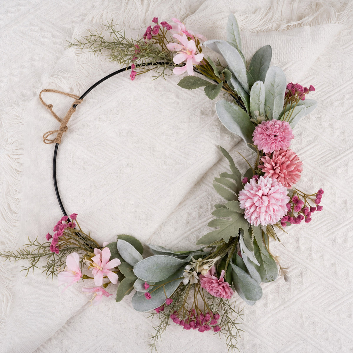 Pastel Floral Hoop Wreath Collection