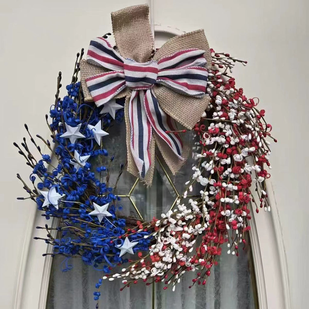Patriotic Red, White & Blue Berry Wreath