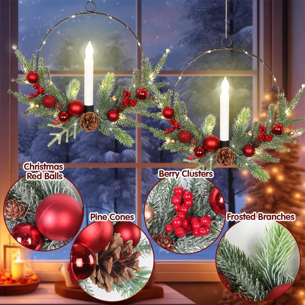 Christmas Candle Hoop Wreath Collection