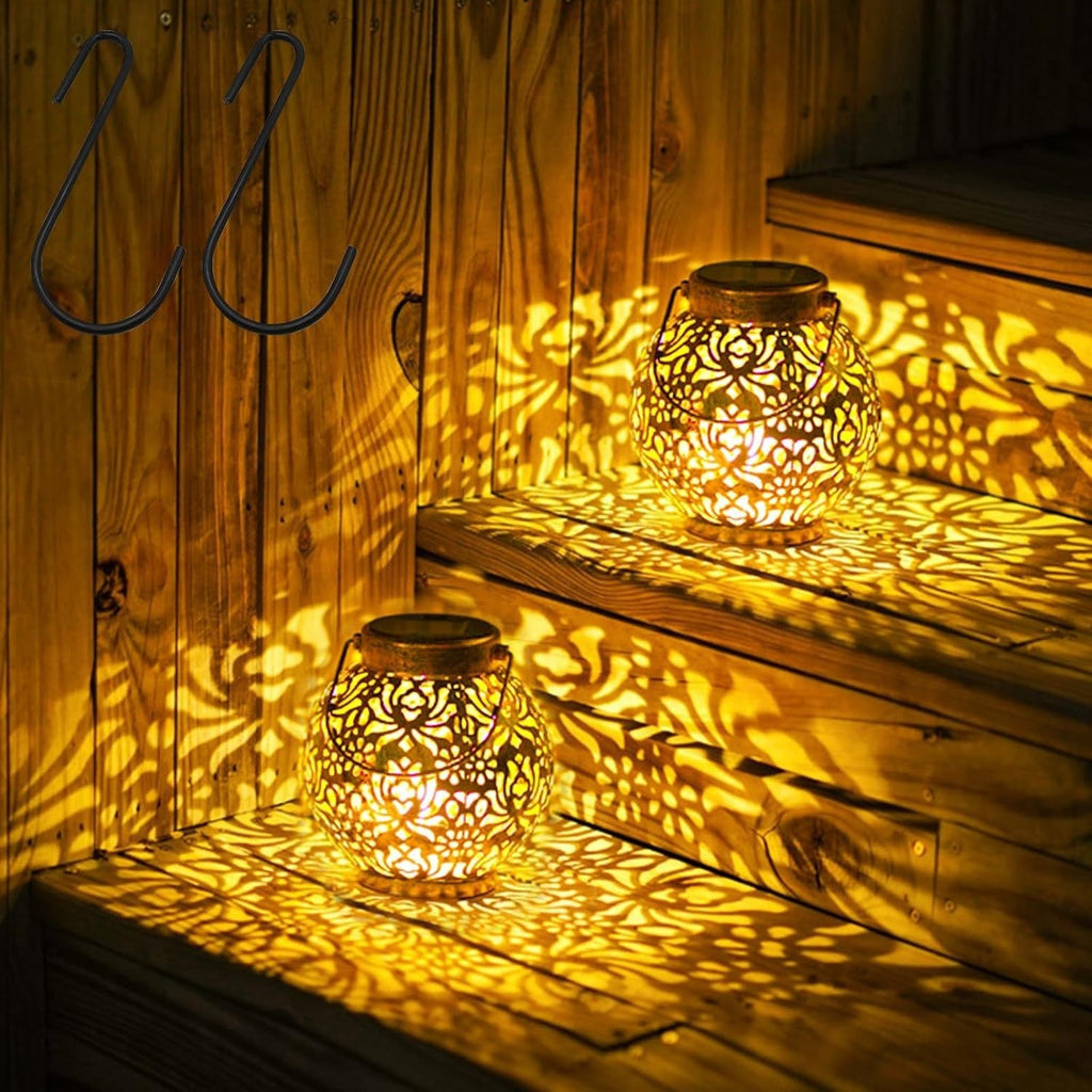 Solar Metal Cutout Lantern