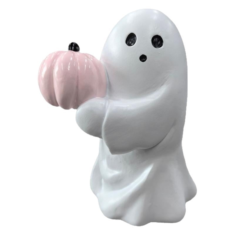 Ghost Pumpkin & Bat Halloween Figurine Collection