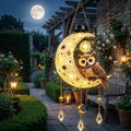 Moon Owl & Black Cat Solar Wind Chime Light Collection