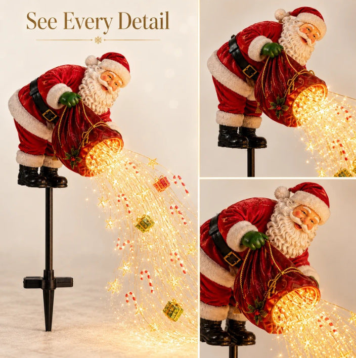 Flowing LED Santa Christmas Garden Light