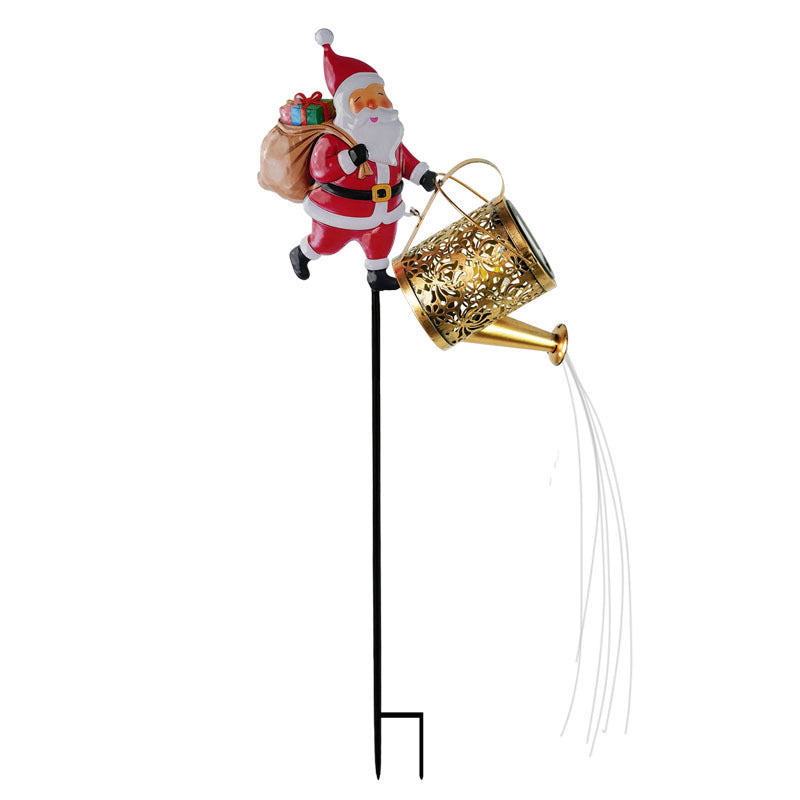 Santa Watering Can Solar Christmas Garden Light Collection