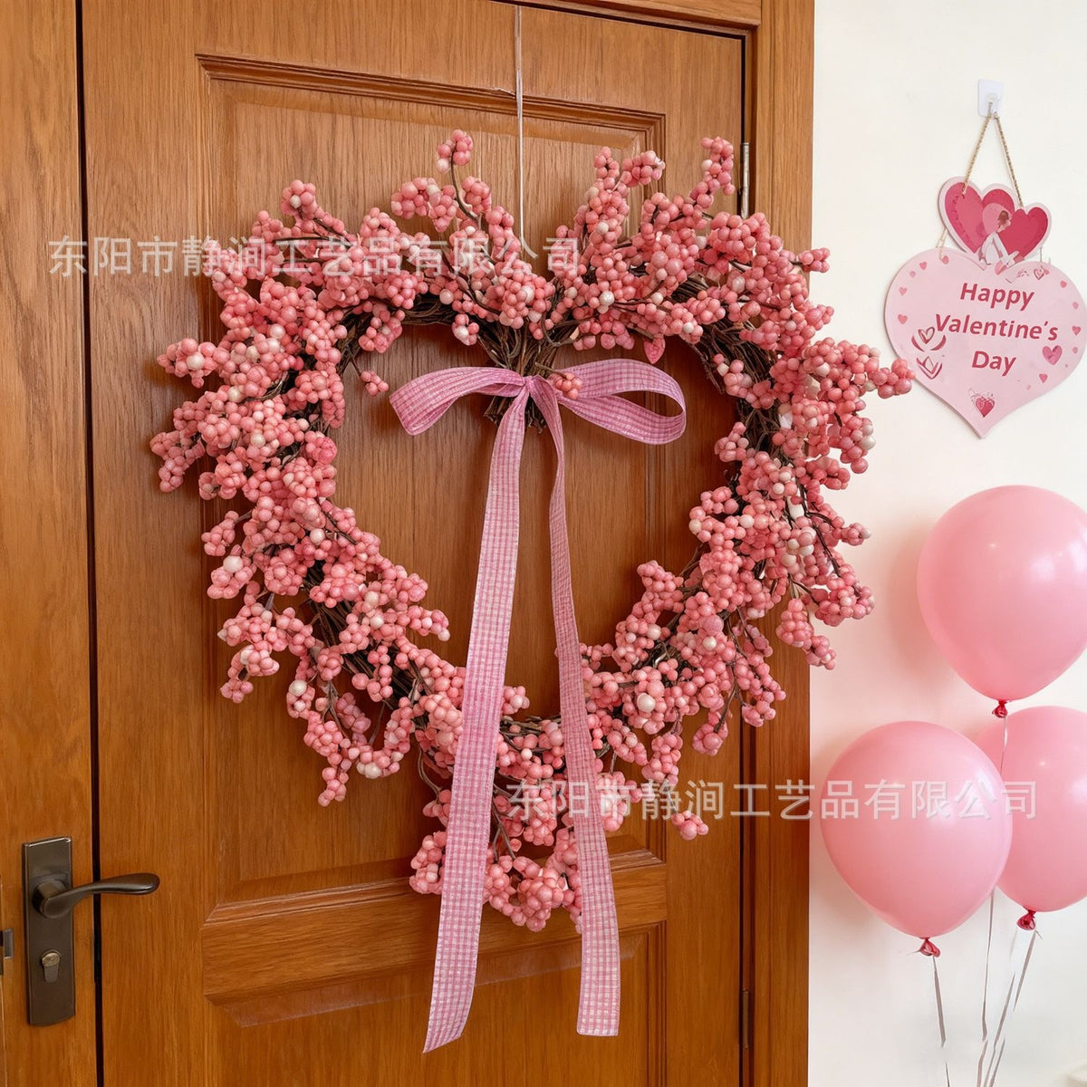 Heart-Shaped Berry & Bow Wreath Collection