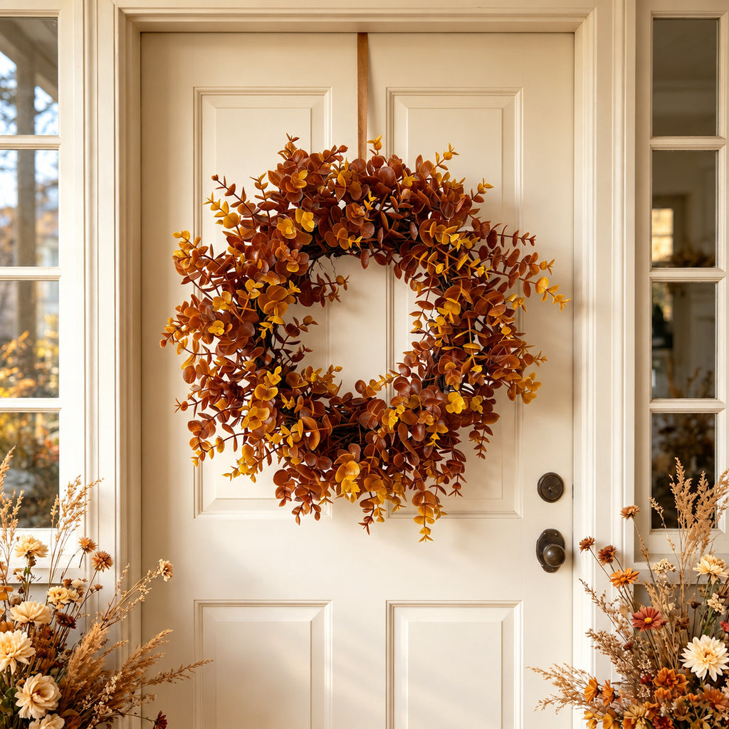 Amber Eucalyptus Harvest Wreath