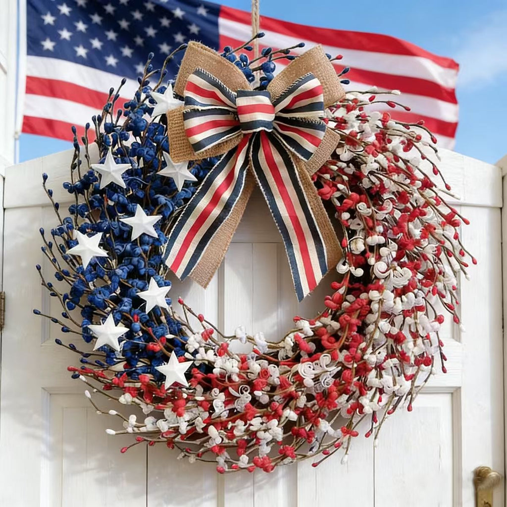 Patriotic Red, White & Blue Berry Wreath