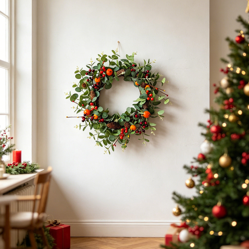 Eucalyptus Berry & Pinecone Vine Wreath