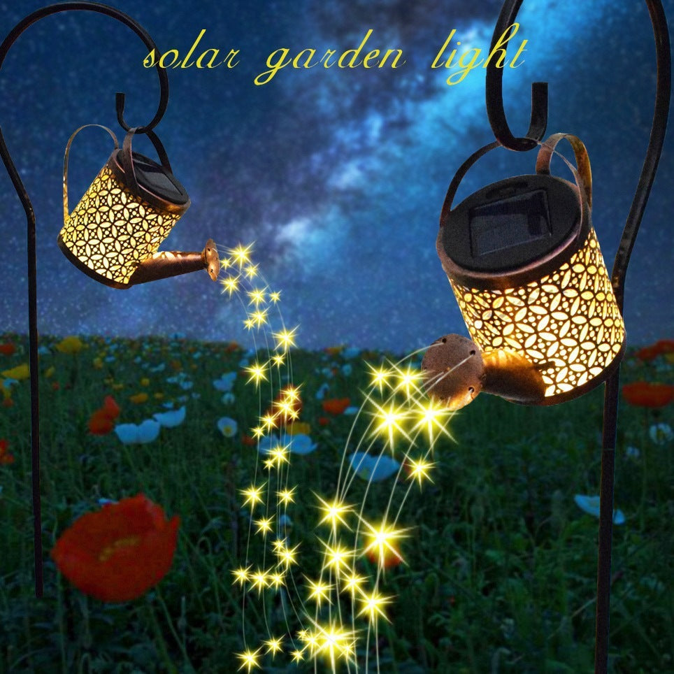 Solar Watering Can Garden Projection Light Collection