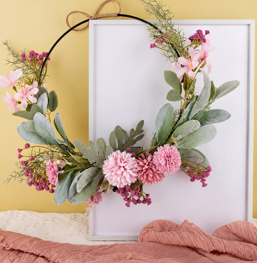 Pastel Floral Hoop Wreath Collection