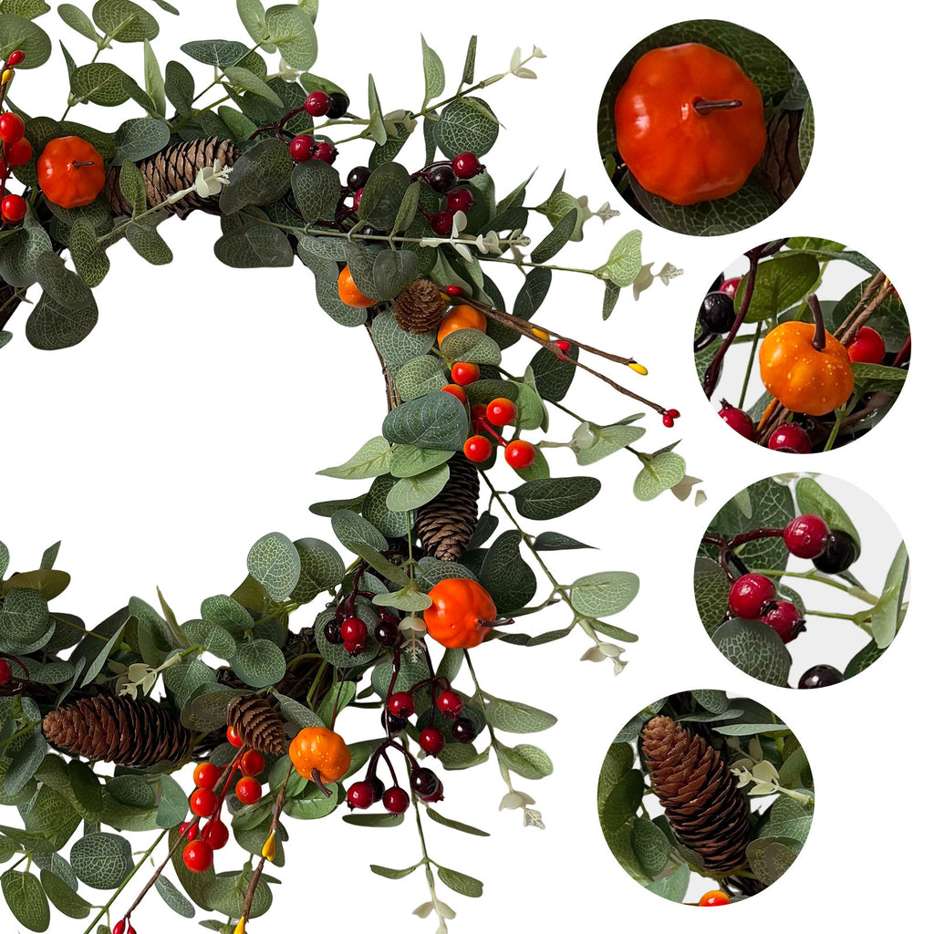 Eucalyptus Berry & Pinecone Vine Wreath