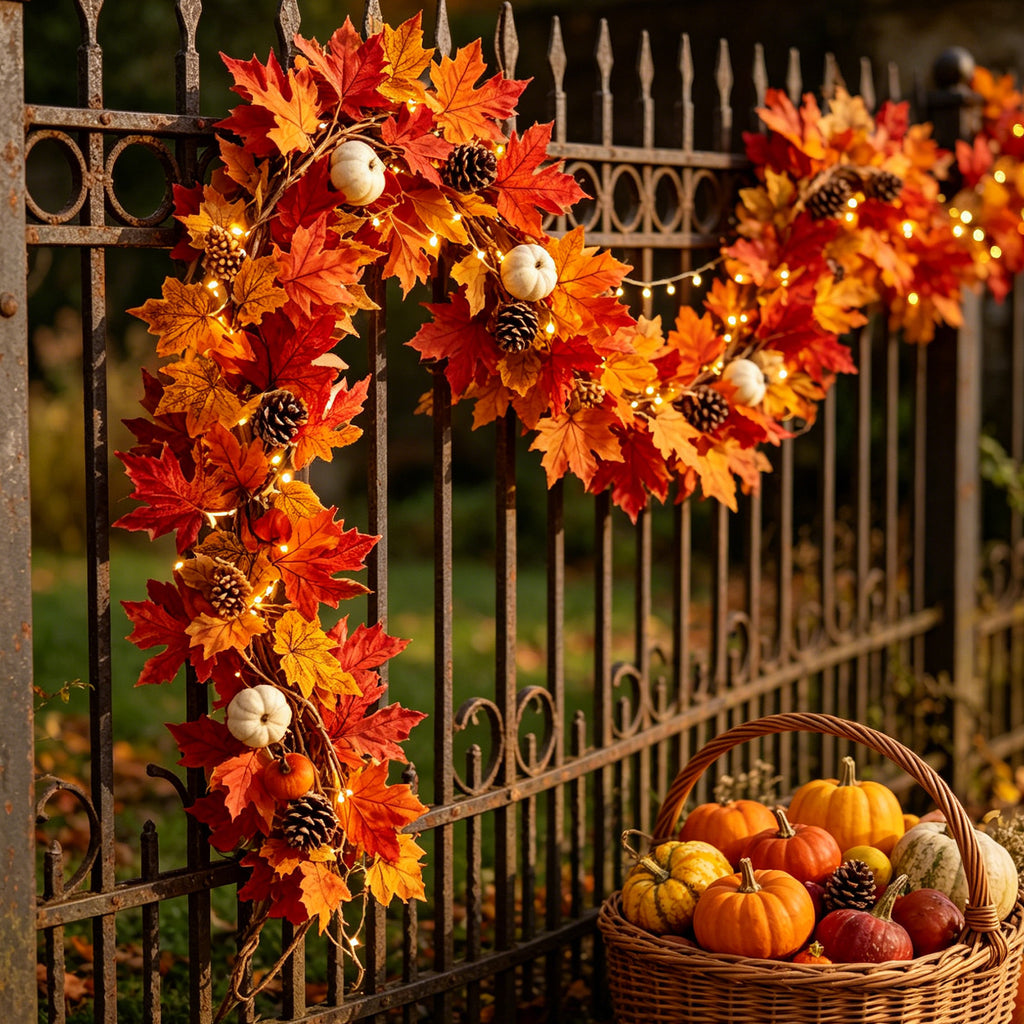 Pumpkin & Maple Leaf Harvest Garland