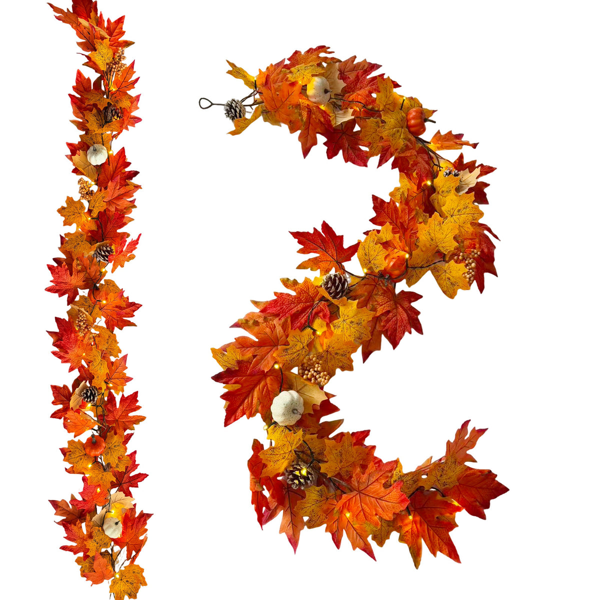 Pumpkin & Maple Leaf Harvest Garland