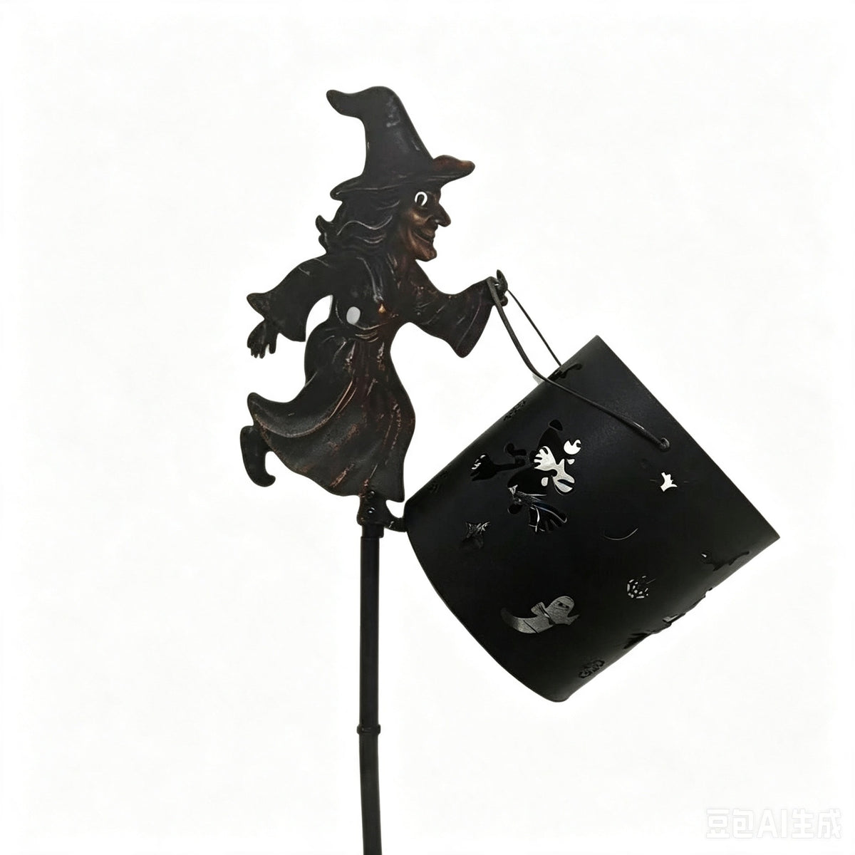 Witch Cauldron Solar Waterfall Garden Light