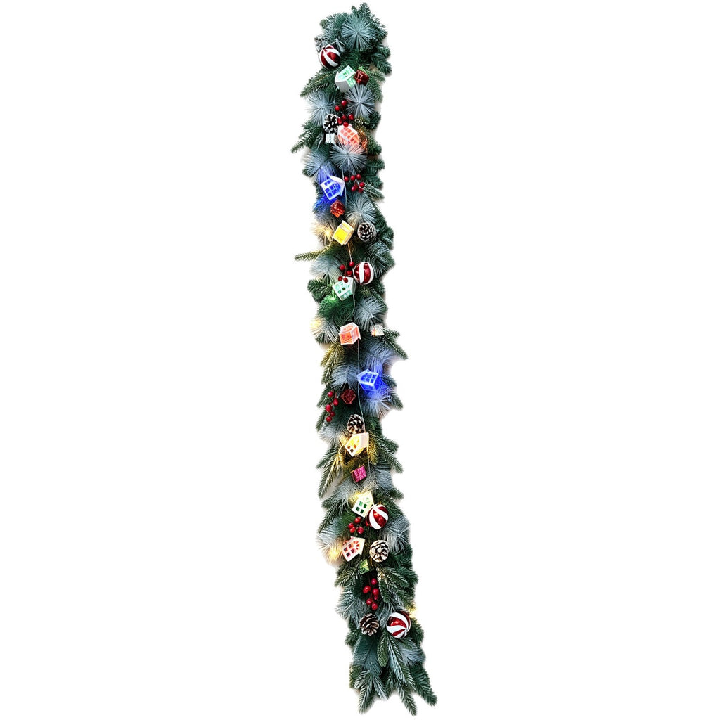 Lighted Norfolk Pine Christmas Garland