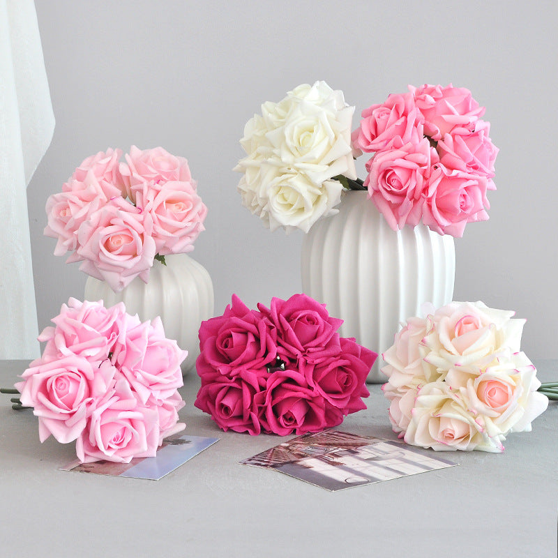 Real Touch Artificial Rose Bouquet   Premium Faux Floral Arrangement | EVERIVELLE artificial flowers and garden décor