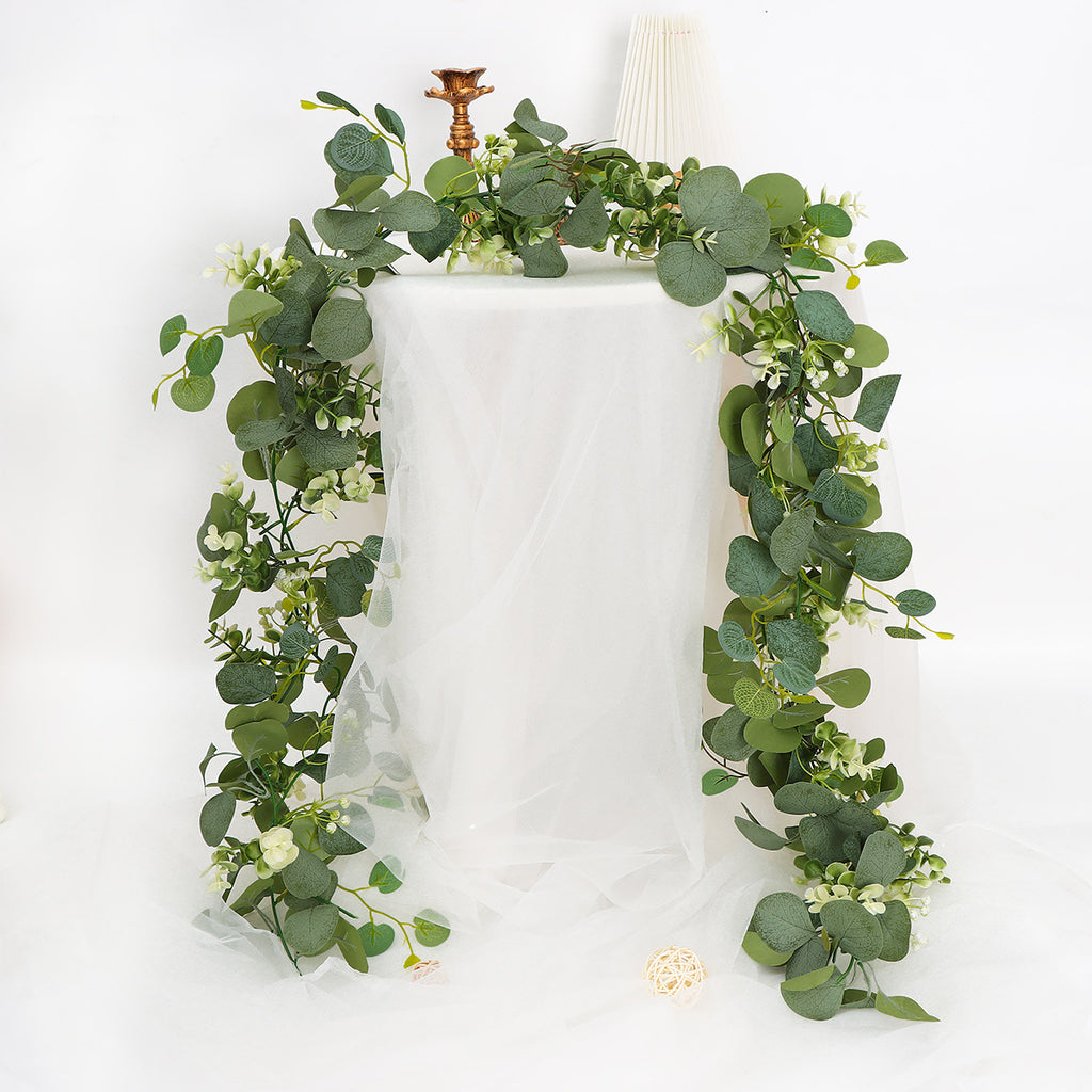 EVERIVELLE Single-Strand Artificial Eucalyptus Decorative Garland