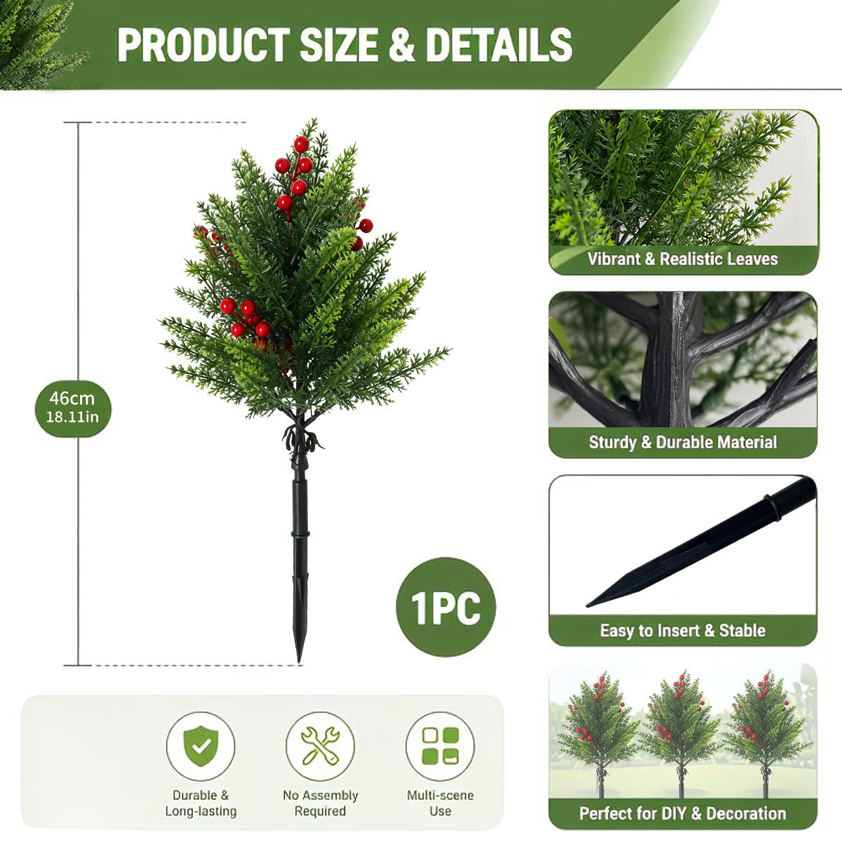 EVERIVELLE Artificial Topiary Garden Stake Collection