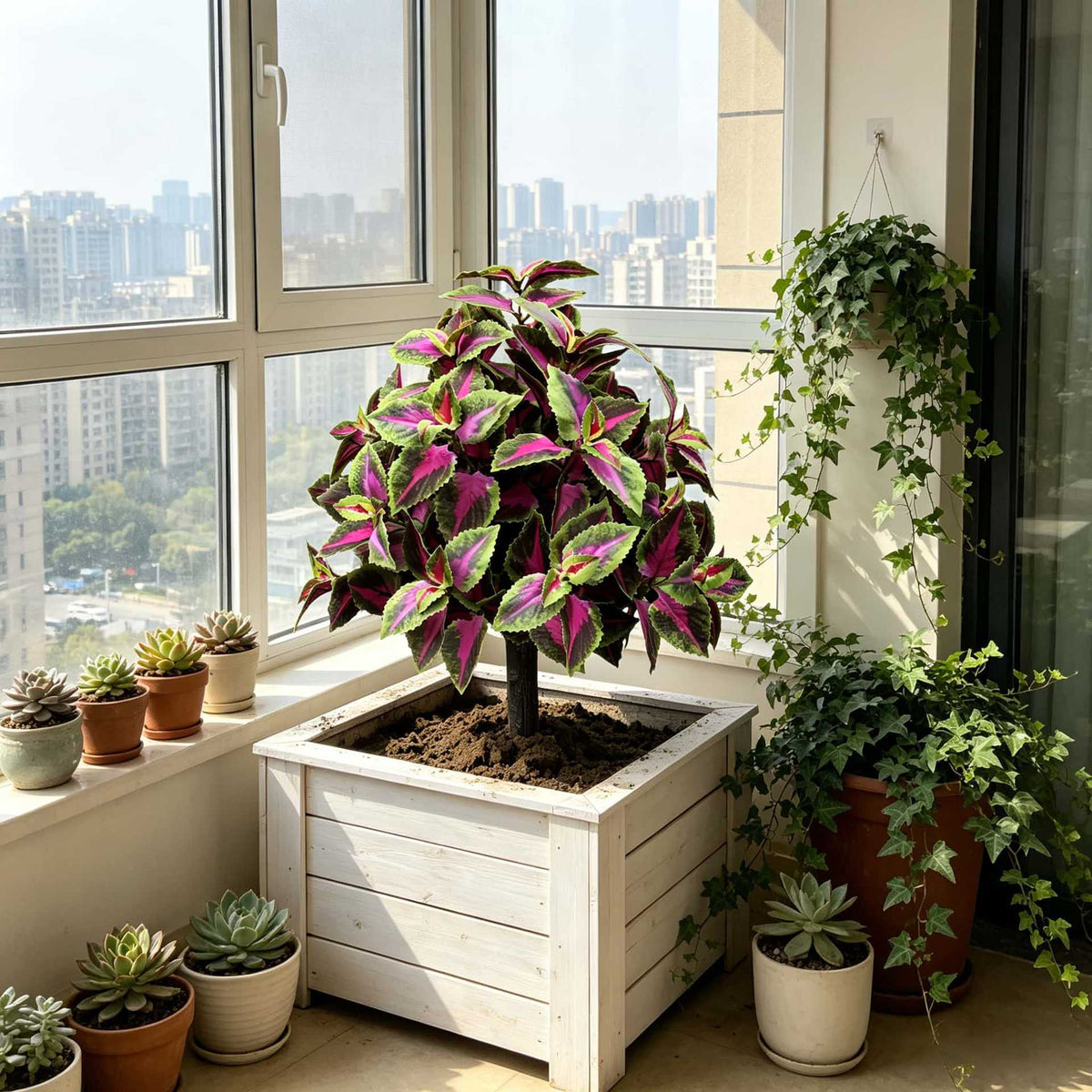 EVERIVELLE Artificial Coleus Garden Stake