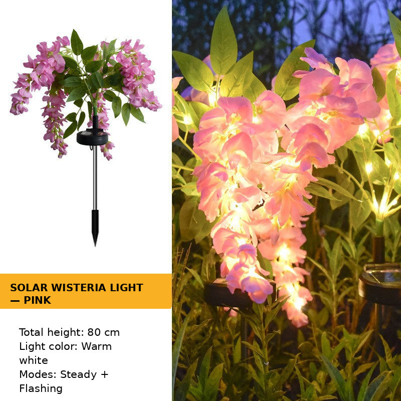 EVERIVELLE Solar LED Wisteria Flower Garden Lights
