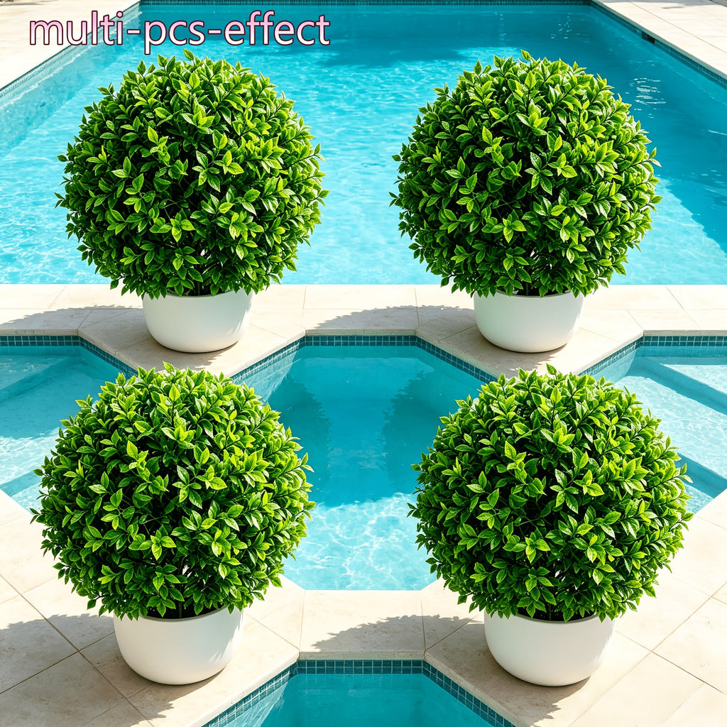 EVERIVELLE Artificial Eucalyptus Topiary Garden Stakes