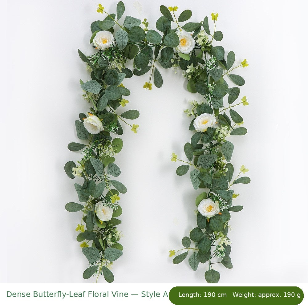 EVERIVELLE Single-Strand Artificial Eucalyptus Decorative Garland