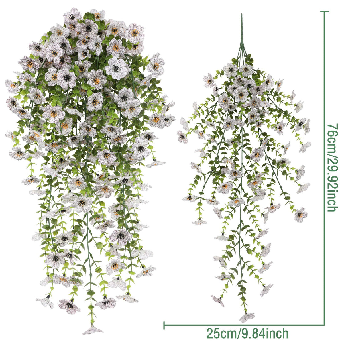 EVERIVELLE Hanging Artificial Eucalyptus & Violet Floral Spray