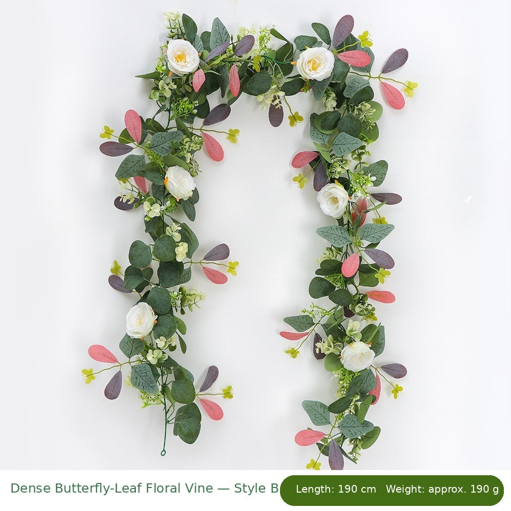 EVERIVELLE Single-Strand Artificial Eucalyptus Decorative Garland