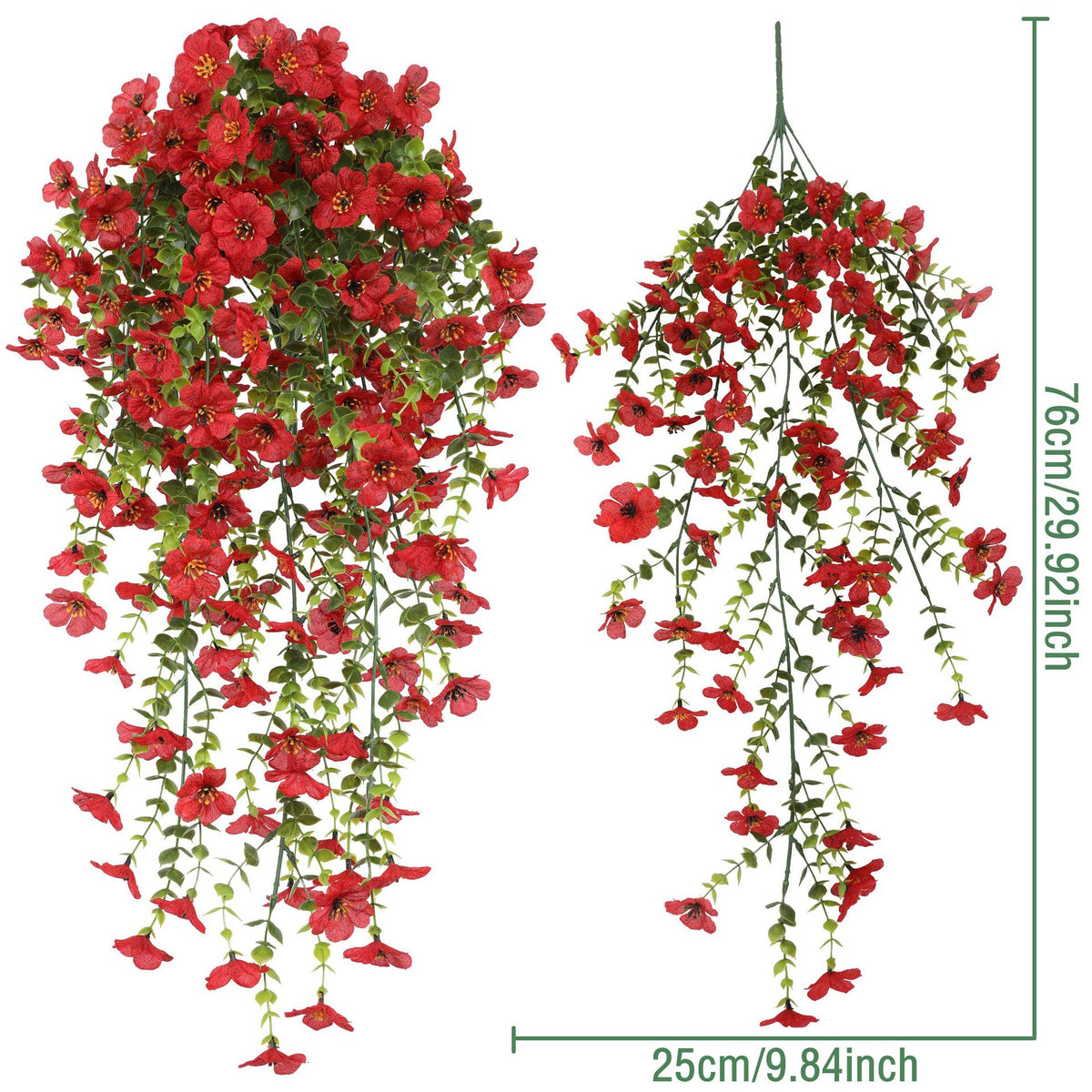 EVERIVELLE Hanging Artificial Eucalyptus & Violet Floral Spray