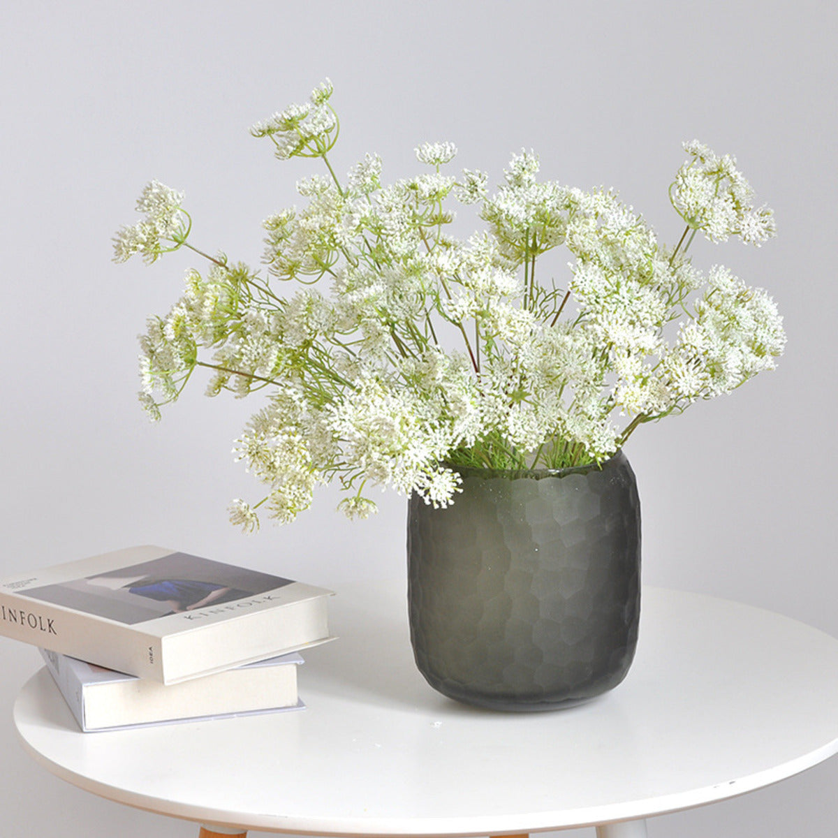 EVERIVELLE Three-Head Artificial Lace Flower Stem