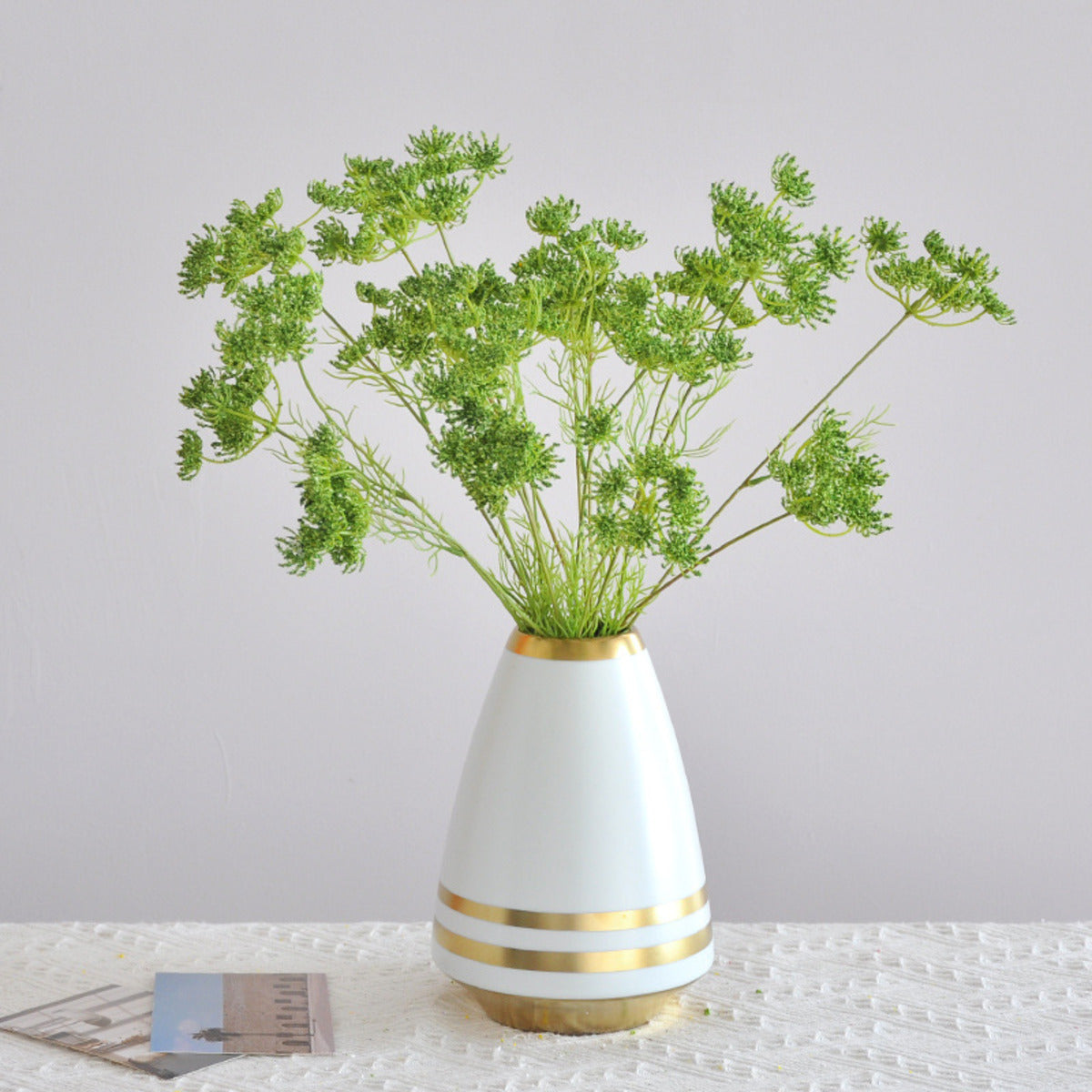 EVERIVELLE Three-Head Artificial Lace Flower Stem