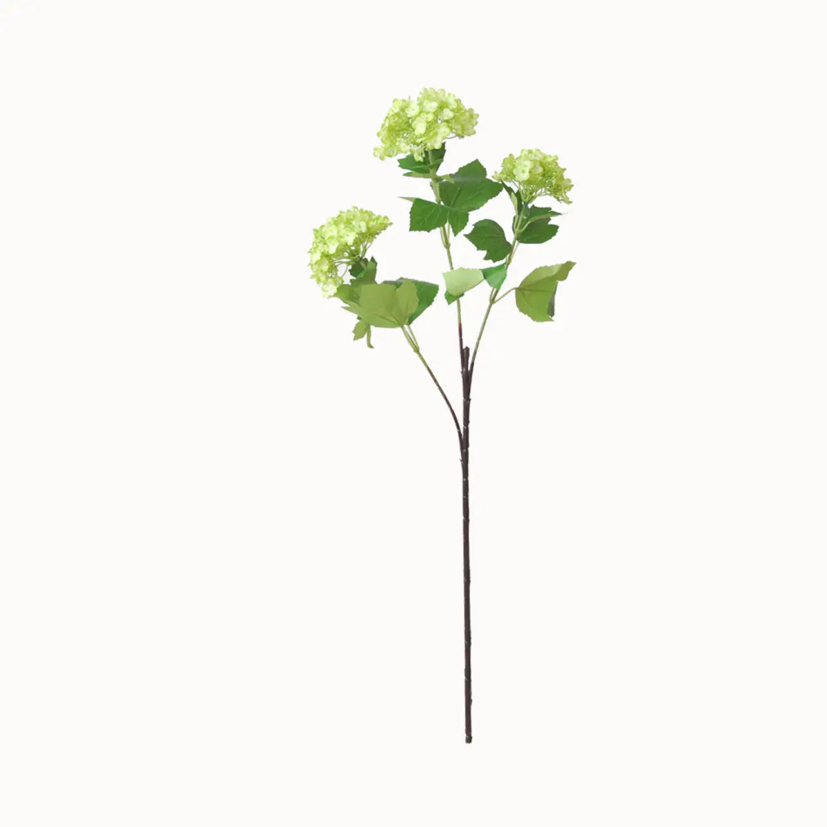 EVERIVELLE Three-Head Artificial Viburnum Snowball Branch