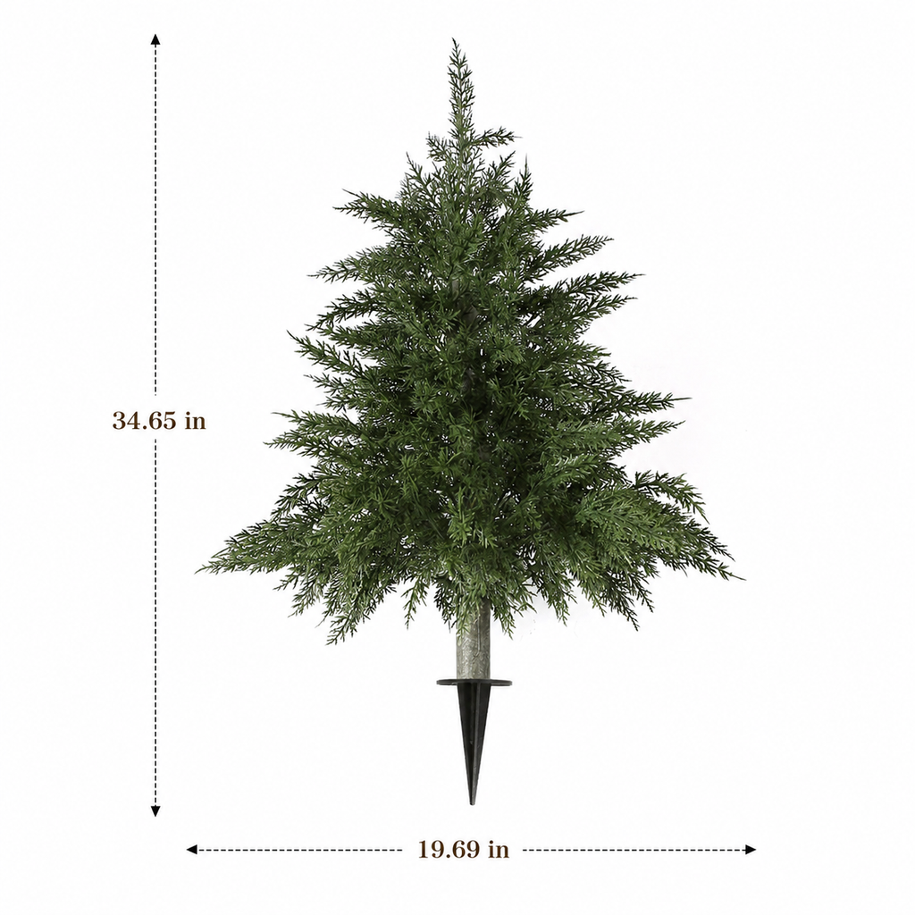 EVERIVELLE Artificial Cedar Tree Garden Stake