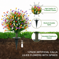 EVERIVELLE Multicolor Artificial Calla Lily Garden Stake