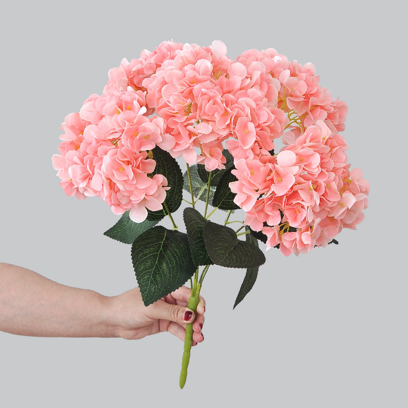 EVERIVELLE Grand Five-Head Artificial Hydrangea Bouquet