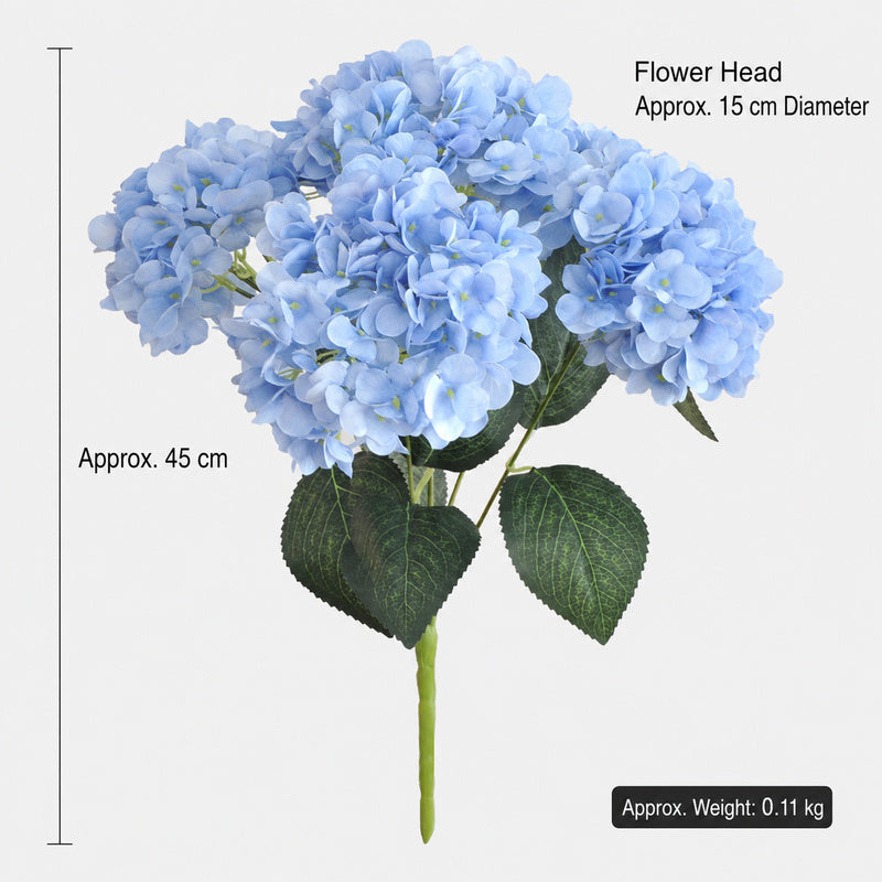 EVERIVELLE Grand Five-Head Artificial Hydrangea Bouquet