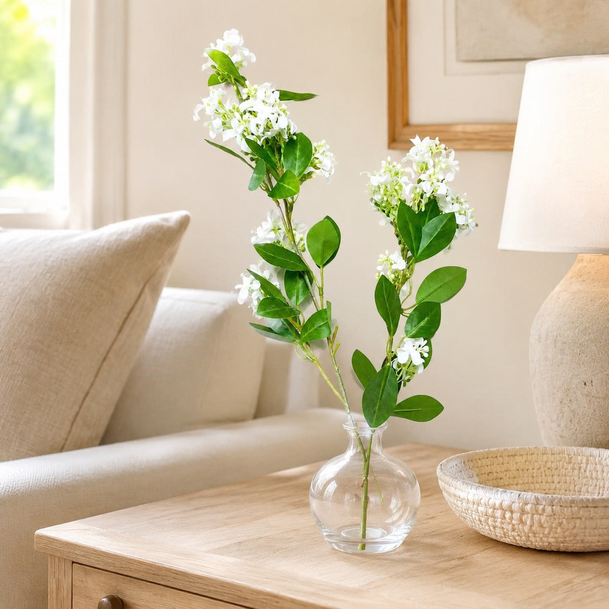 EVERIVELLE Artificial Orange Jasmine Blossom Branch