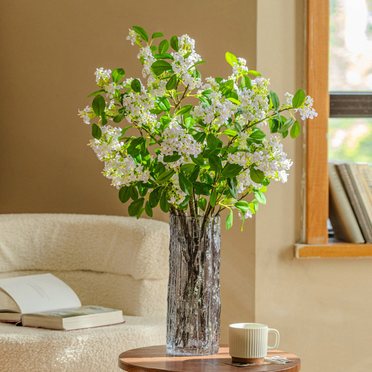 EVERIVELLE Artificial Orange Jasmine Blossom Branch