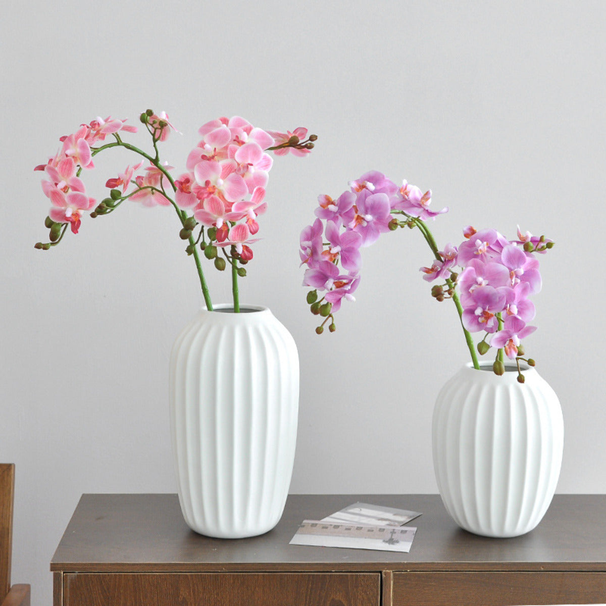 EVERIVELLE Three-Branch Artificial Phalaenopsis Orchid Stem