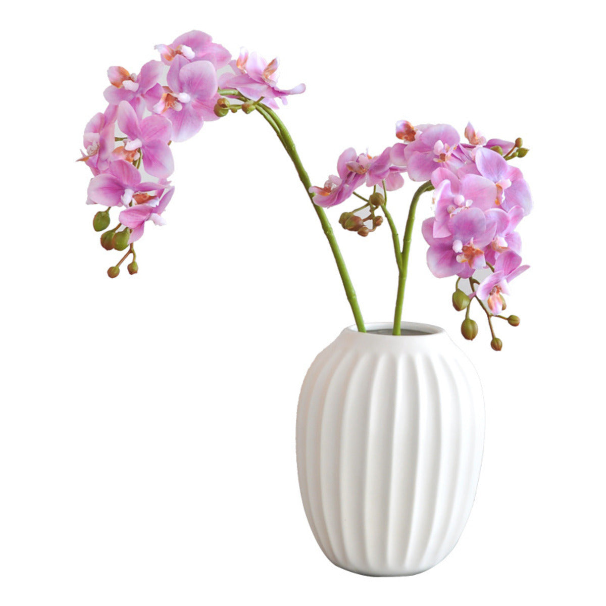 EVERIVELLE Three-Branch Artificial Phalaenopsis Orchid Stem