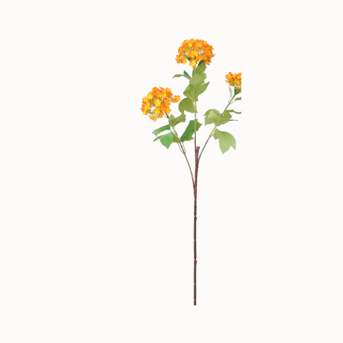 EVERIVELLE Three-Head Artificial Viburnum Snowball Branch