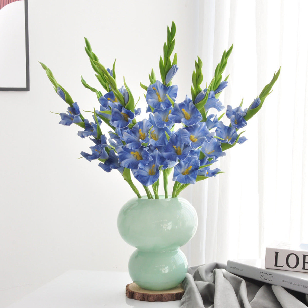 EVERIVELLE 22-Inch PU Artificial Gladiolus Stem