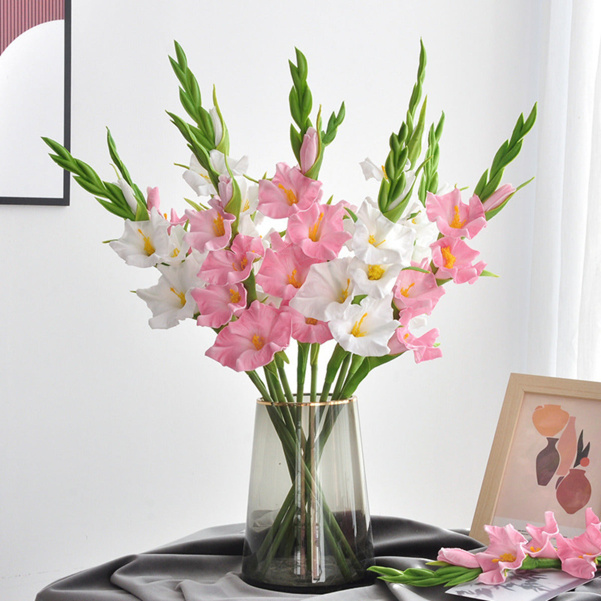 EVERIVELLE 22-Inch PU Artificial Gladiolus Stem