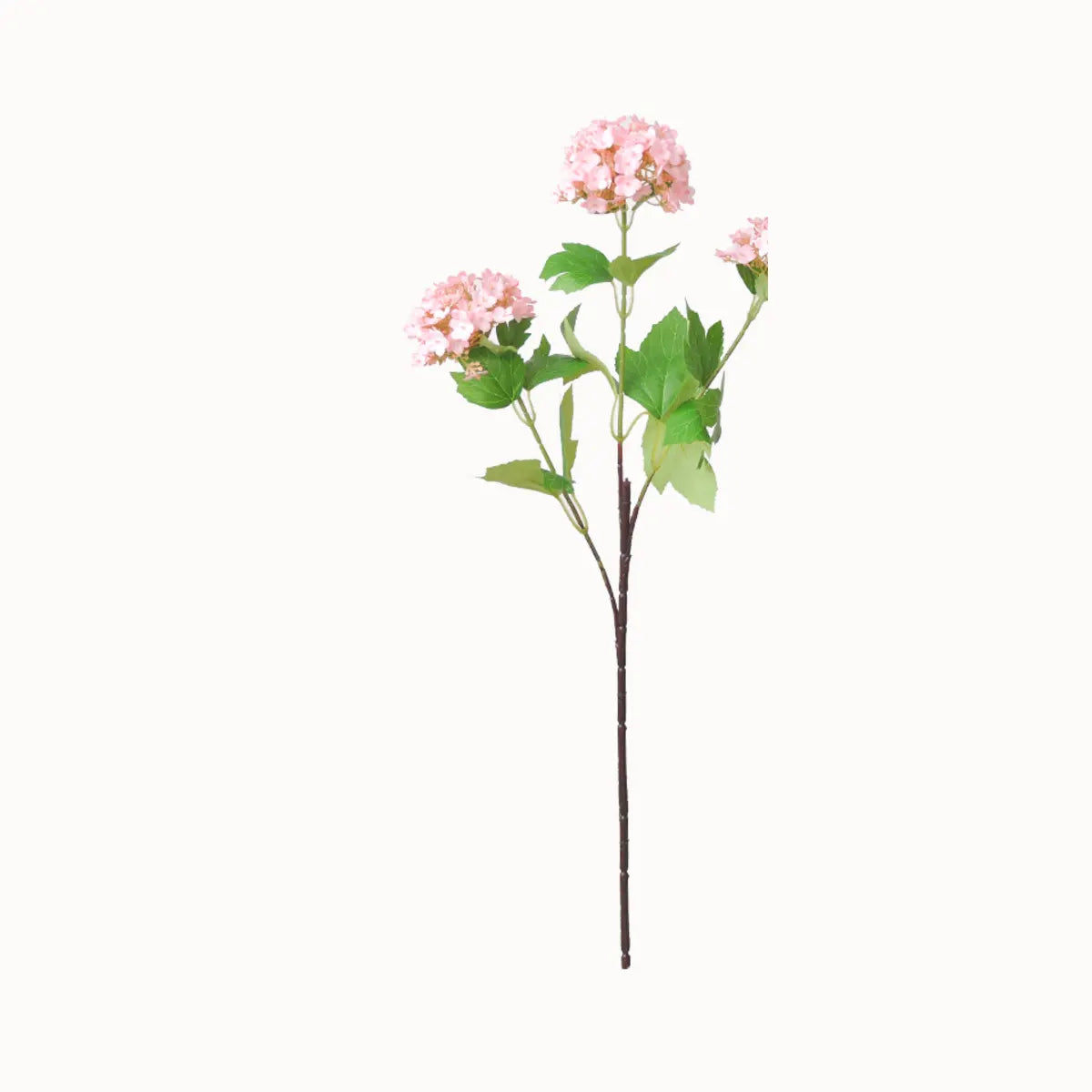EVERIVELLE Three-Head Artificial Viburnum Snowball Branch