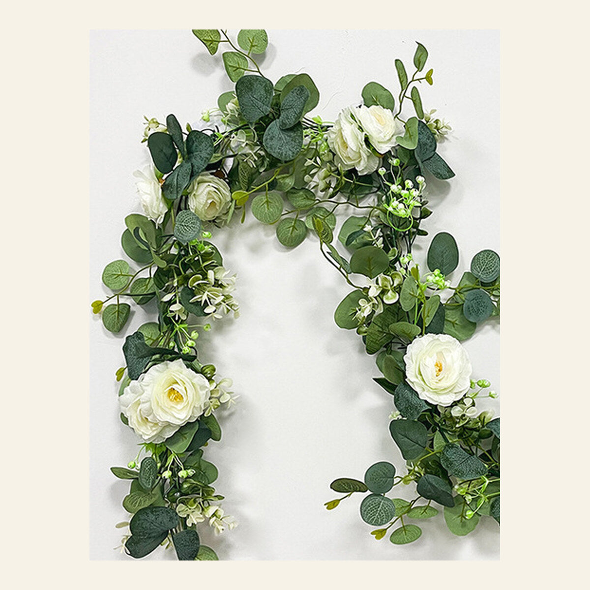 EVERIVELLE Single-Strand Artificial Eucalyptus Decorative Garland