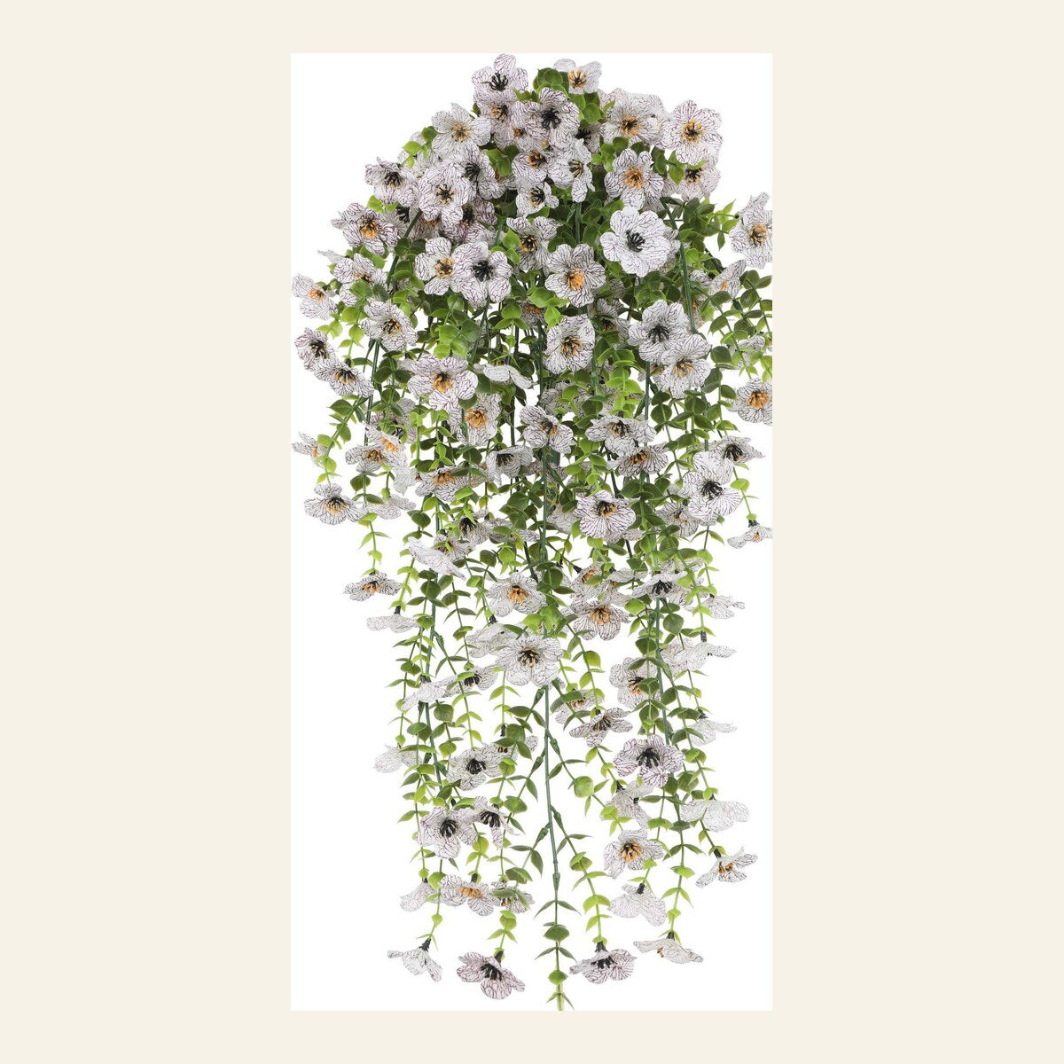 EVERIVELLE Hanging Artificial Eucalyptus & Violet Floral Spray