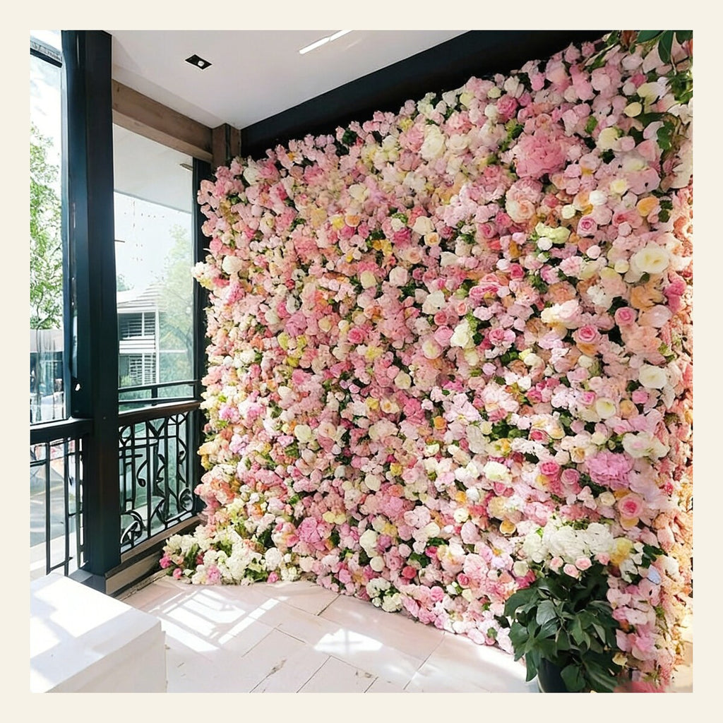 EVERIVELLE Custom Artificial Flower Wall Backdrop