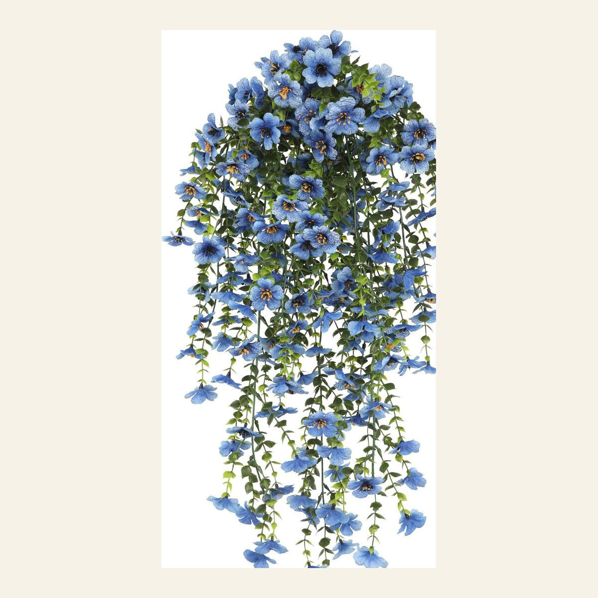 EVERIVELLE Hanging Artificial Eucalyptus & Violet Floral Spray